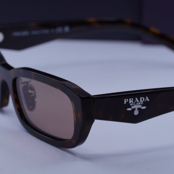 Prada PRB06SF 17N60B Rectangle Sunglasses – Havana\Brown - Picture 9 of 10